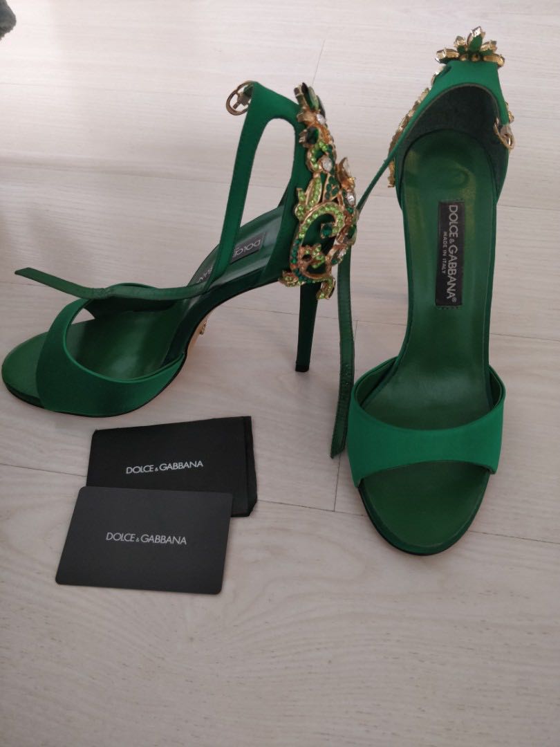 dolce and gabbana emerald heels