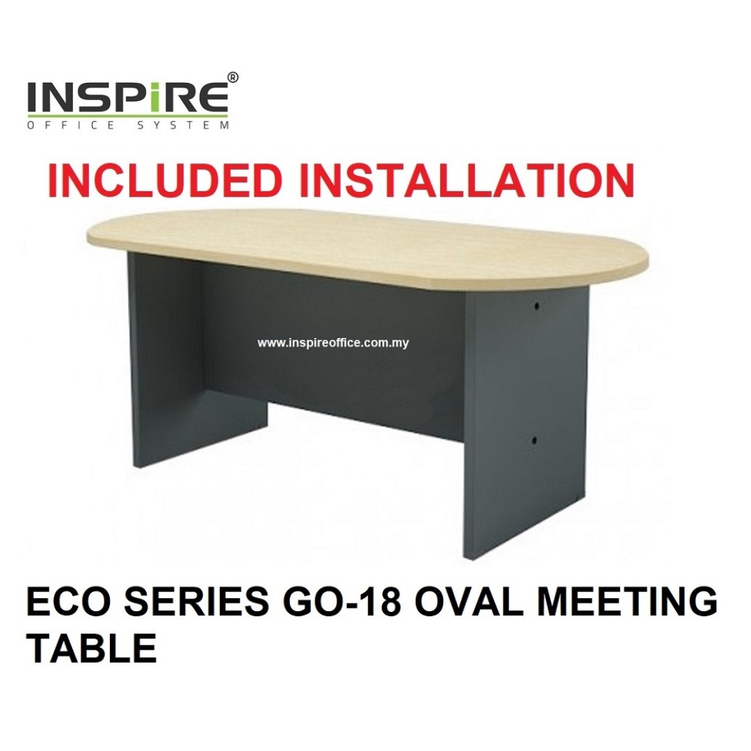 ECO SERIES GO-18 OVAL MEETING TABLE, Furniture & Home Living, Furniture ...