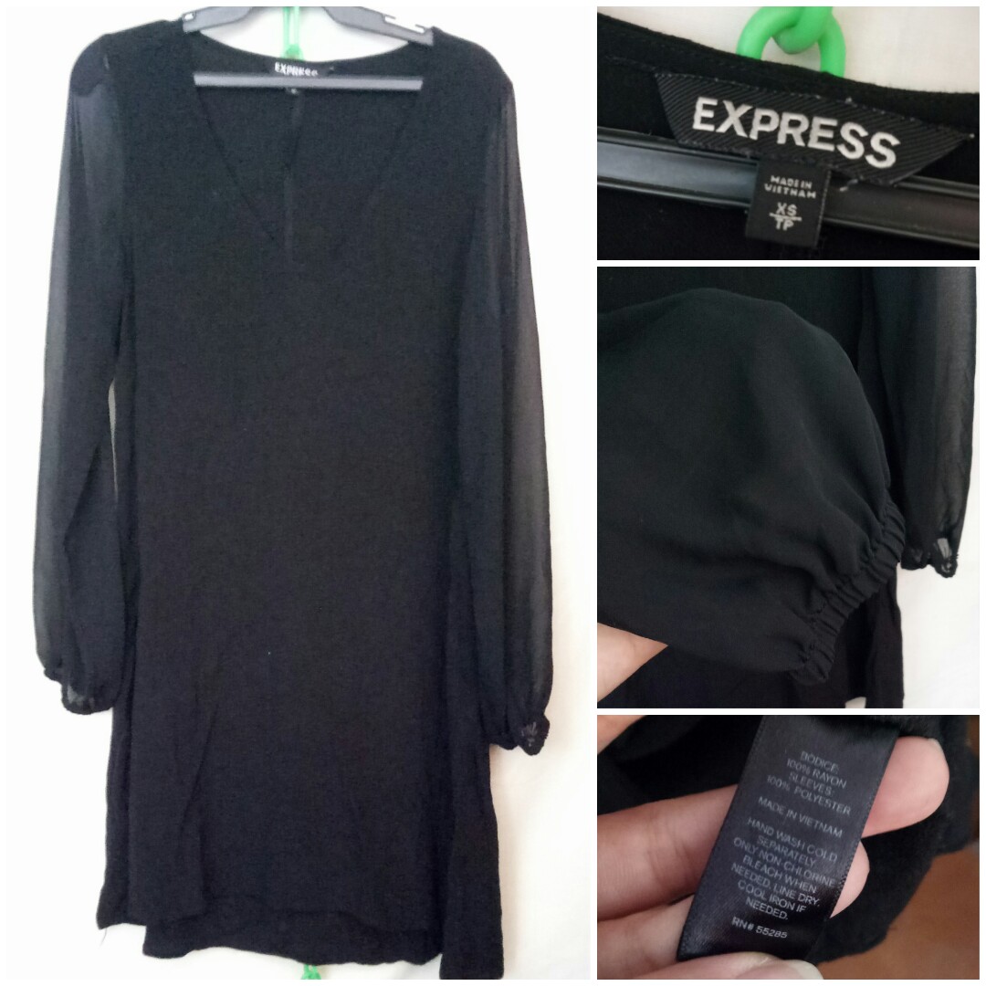 express black long sleeve dress