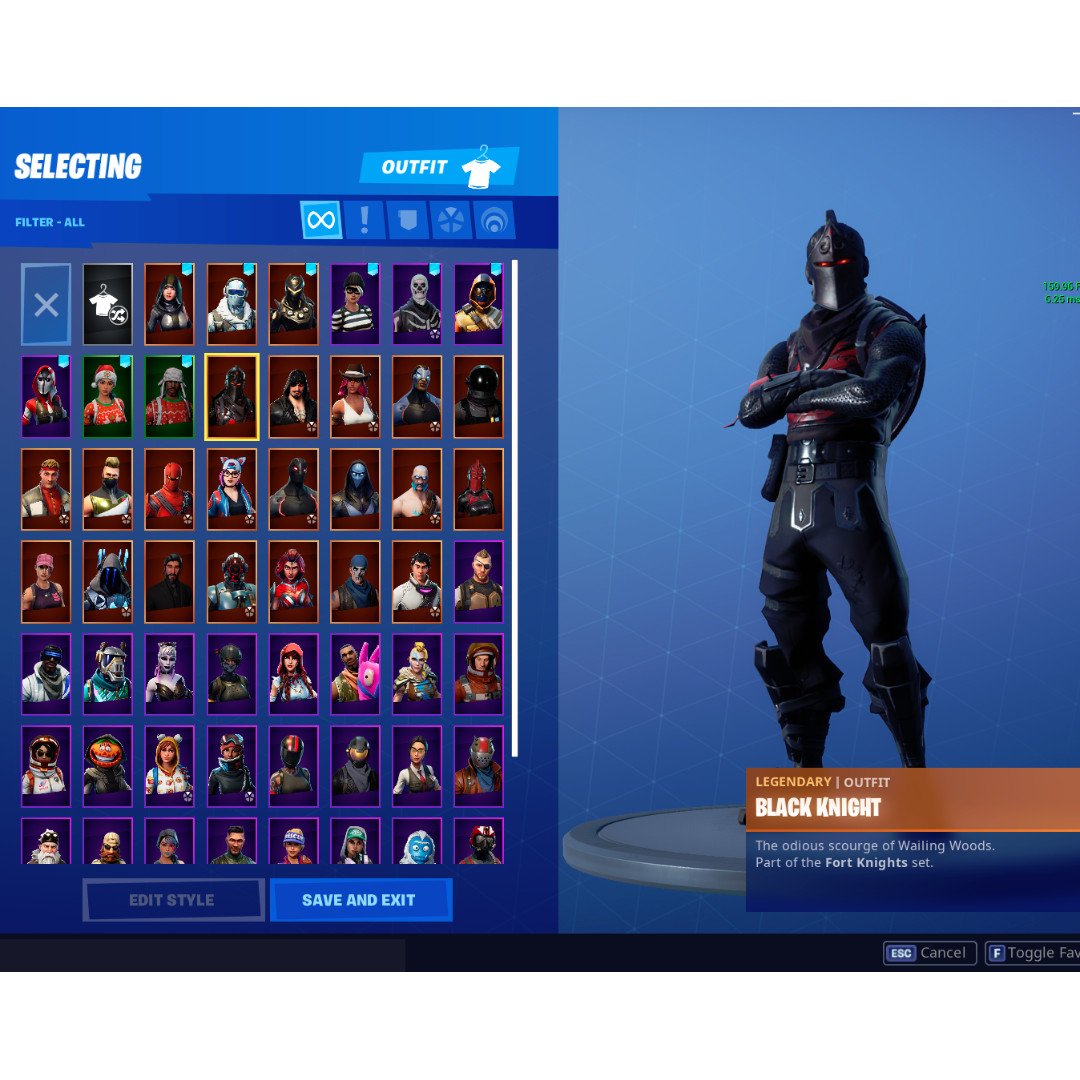 Fa Og Black Knight Stacked Mergeable Fortnite Account Toys