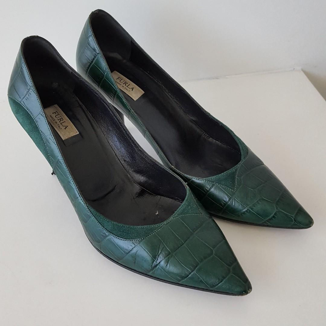 womens green pumps shoes