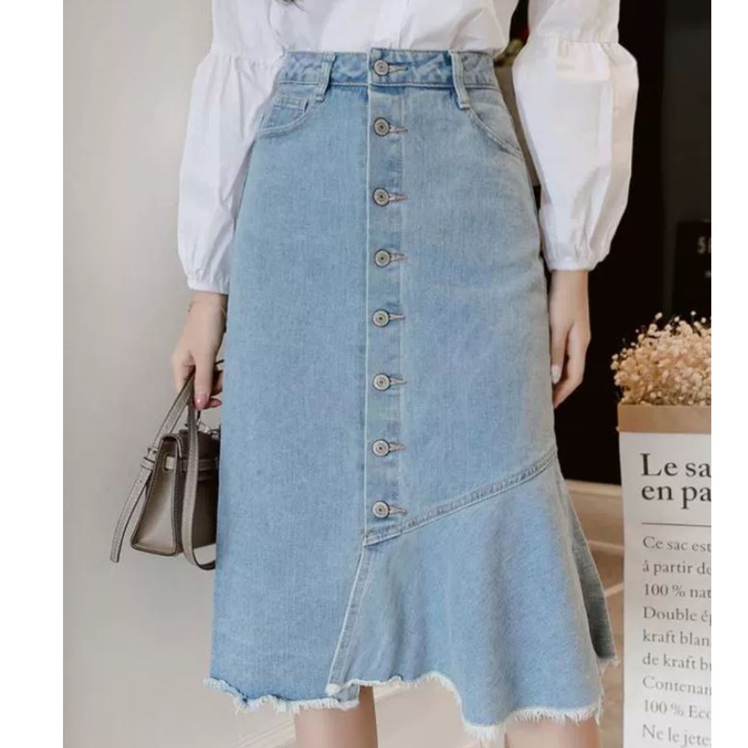 mermaid jean skirt