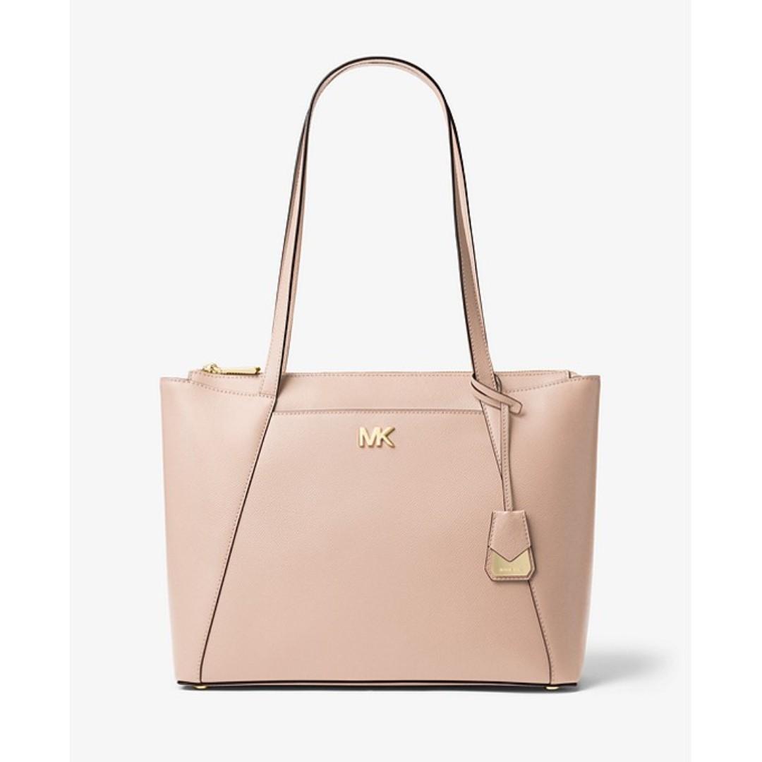 michael kors maddie crossgrain leather tote