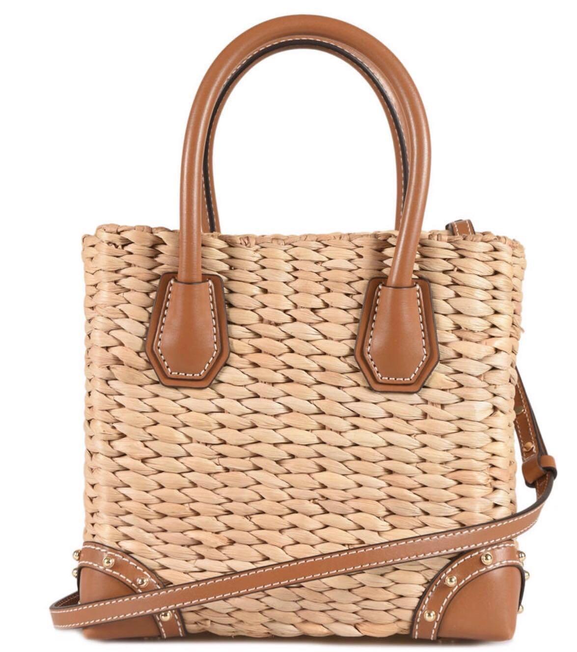 Michael Kors Malibu Woven Straw Crossbody