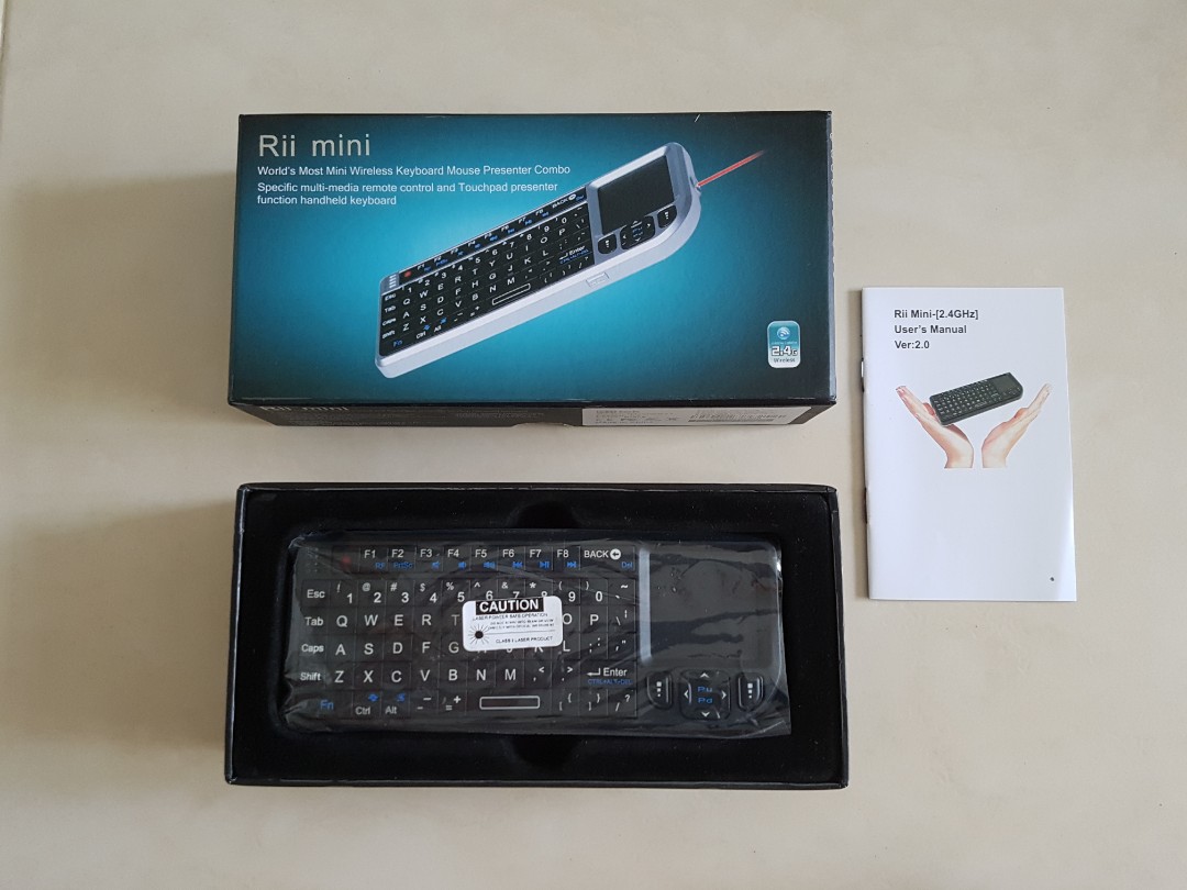 Rii Mini Bluetooth Keyboard with Mouse and Laser Pointer