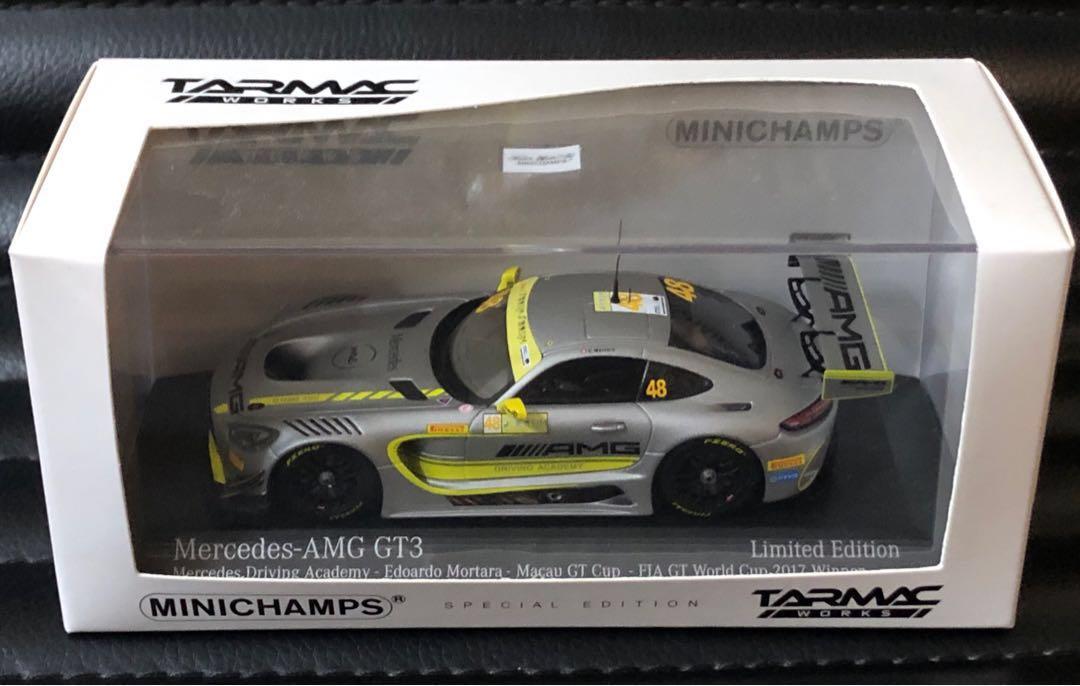Minichamps x Tarmac Works 1/43 MERCEDES-AMG GT3 – MERCEDES DRIVING ACADEMY  – Edoardo Mortara MACAU GT CUP – FIA GT WORLD CUP 2017 Winner, Hobbies   Toys, Toys  Games on Carousell