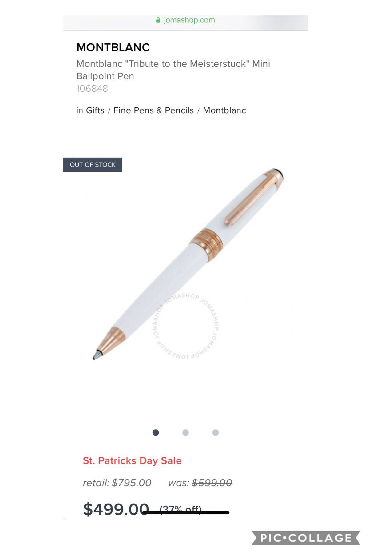 MONTBLANC BALLPOINT PEN MINI TRIBUTE TO MEISTERSTUCK Luxury