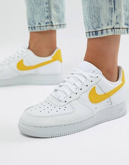 yellow nike air force shoes