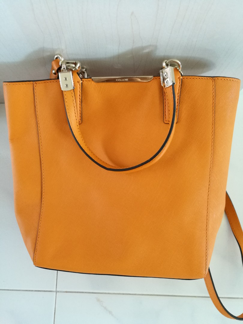 coach orange sling bag
