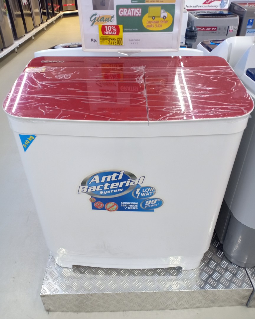 Promo Kredit Mesin Cuci Denpoo 2 Tabung 10Kg, TANPA DP 0%