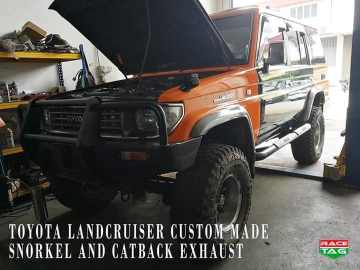 TOYOTA LAND CRUISER CUSTOM MADE SNORKEL PIPE AND CATBACK EXHAUST, Auto
