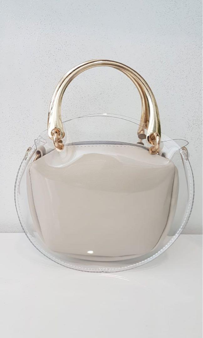 Transparent Round Sling Bag Crossbody Clutch Handbag Women S