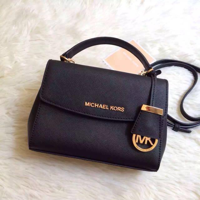 Michael Kors Ava Small Leather Satchel