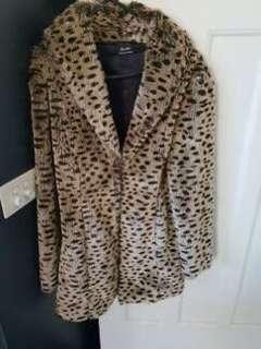Bardot Leopard Faux Fur Coat
