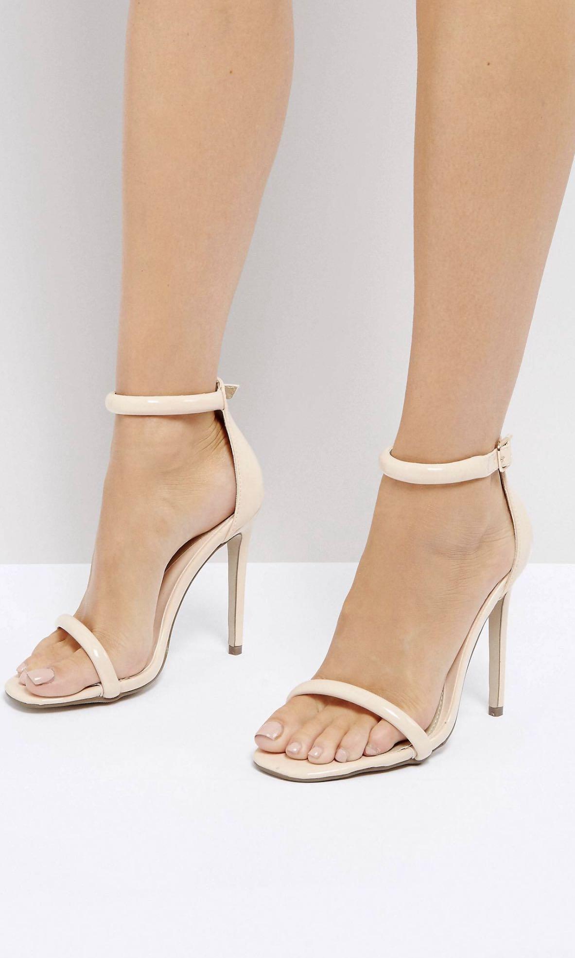 Pale pink 2025 barely there heels