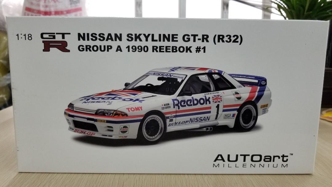 Nissan Skyline GT-R r32 #1 Group a 1990 reebok 1:18 Autoart