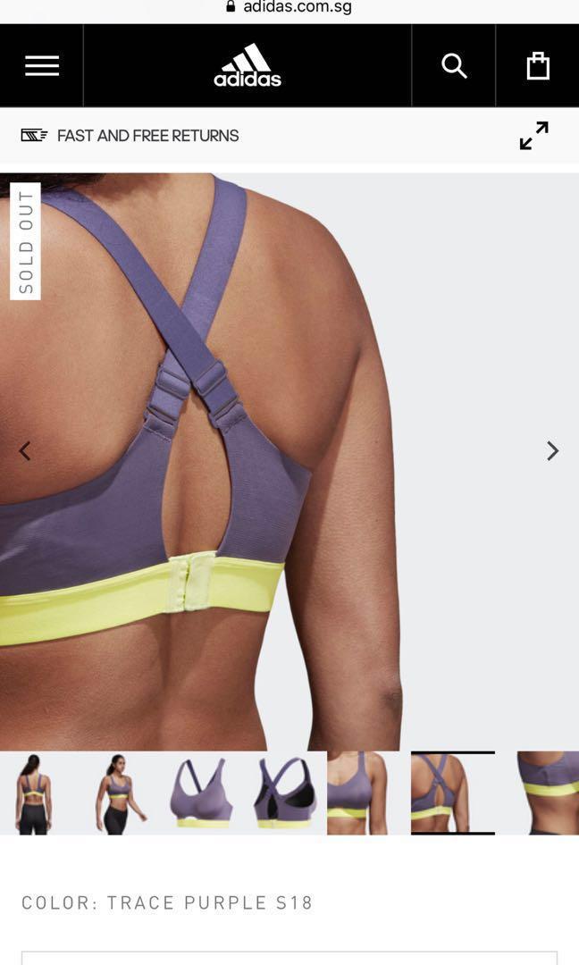 adidas bra size