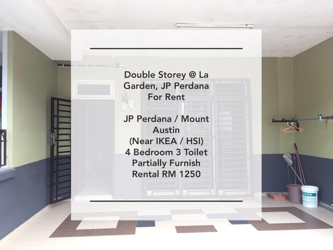 Double Storey La Garden Jp Perdana Austin Near Ikea Hsi Low Depo Property Rentals On Carousell