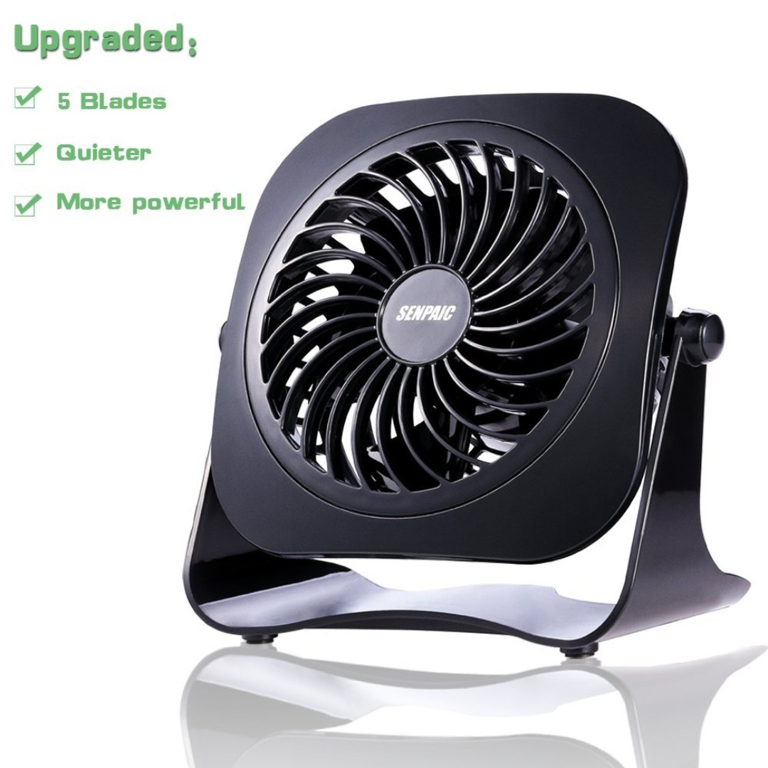 (F83) SENPAIC Mini Desk Fan Desktop Table Personal Fan(2 Speed,4 Inch