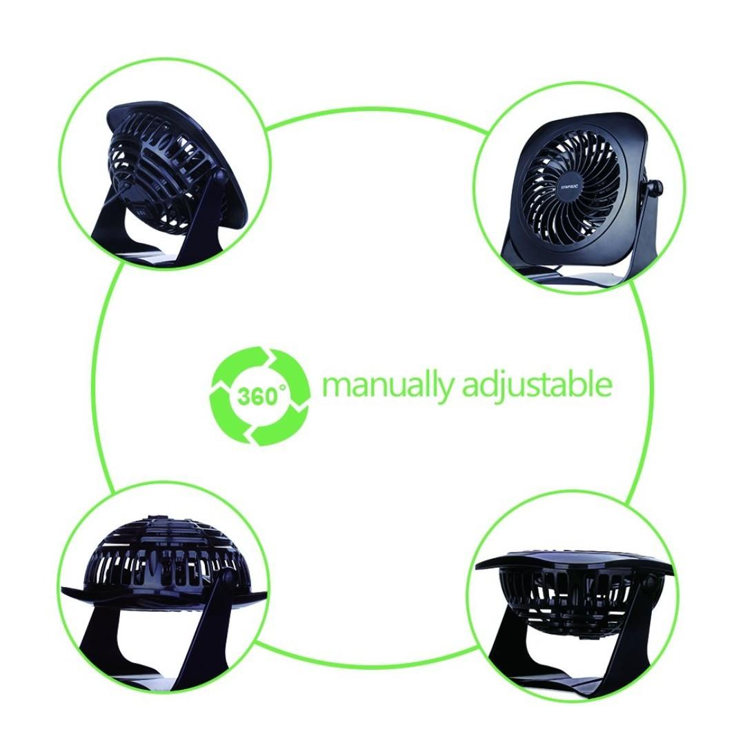 (F83) SENPAIC Mini Desk Fan Desktop Table Personal Fan(2 Speed,4 Inch