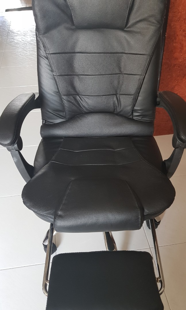 Full Leather Office chair/ Boss Chair with message function, Furniture ...