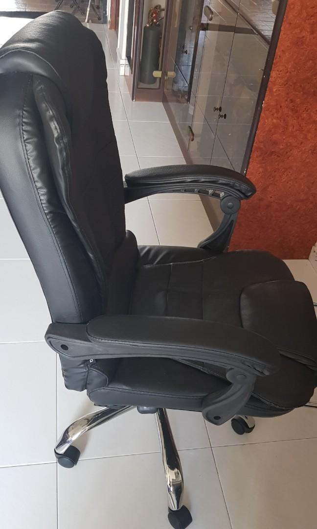 Full Leather Office chair/ Boss Chair with message function, Furniture ...