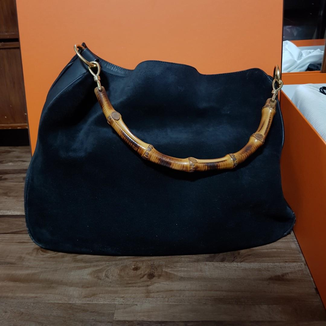 blue suede gucci bag