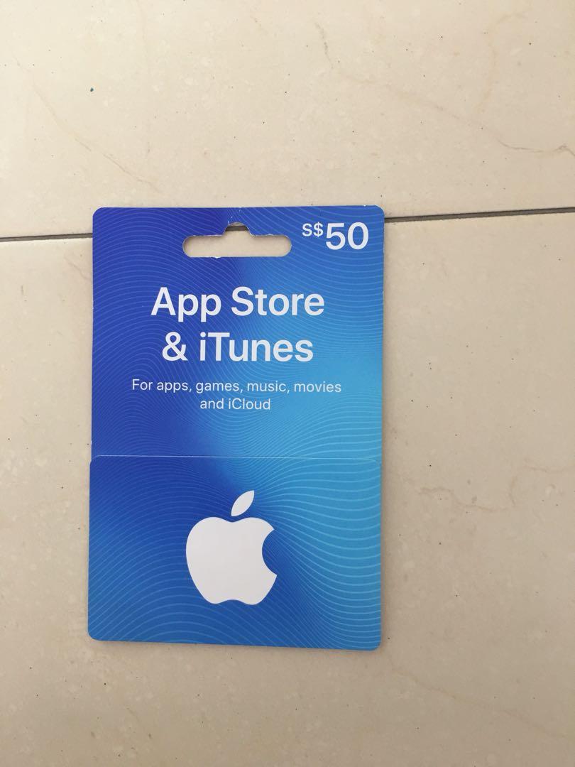 Itunes Gift Card Sgd 50 Entertainment Gift Cards Vouchers On
