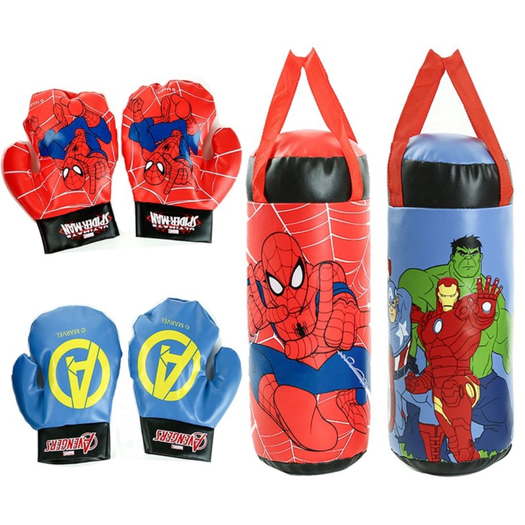 Spiderman punch bag and 2025 gloves