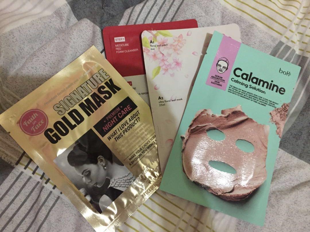 Korean Face mask (Category: Face Care) located in Bulacan. Submitted by gemmagalos (Listing ID 220167311, Image 1). Description: 4 sheets of Facemasks bought from Korea 🧡 I bought quite a lot and haven’t actually used most of them 😅.