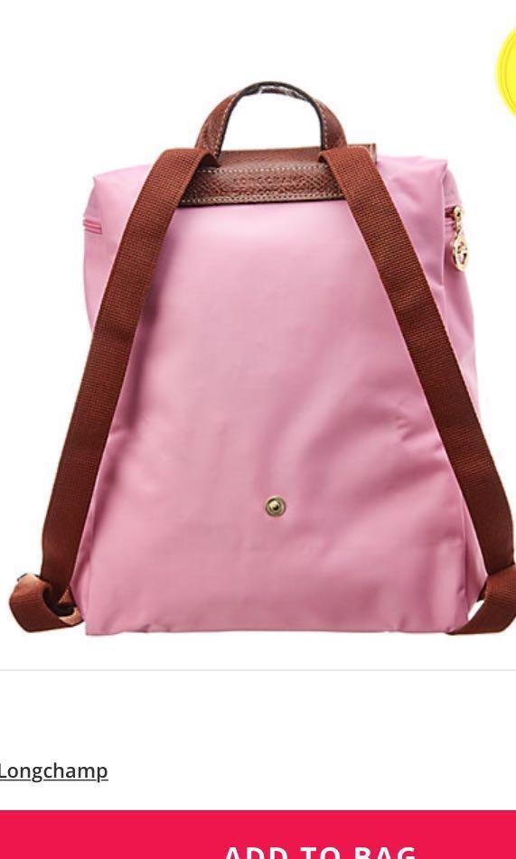 Longchamp Le Pliage Cuir Baby Pink Bag Women S Fashion Bags Wallets Backpacks On Carousell