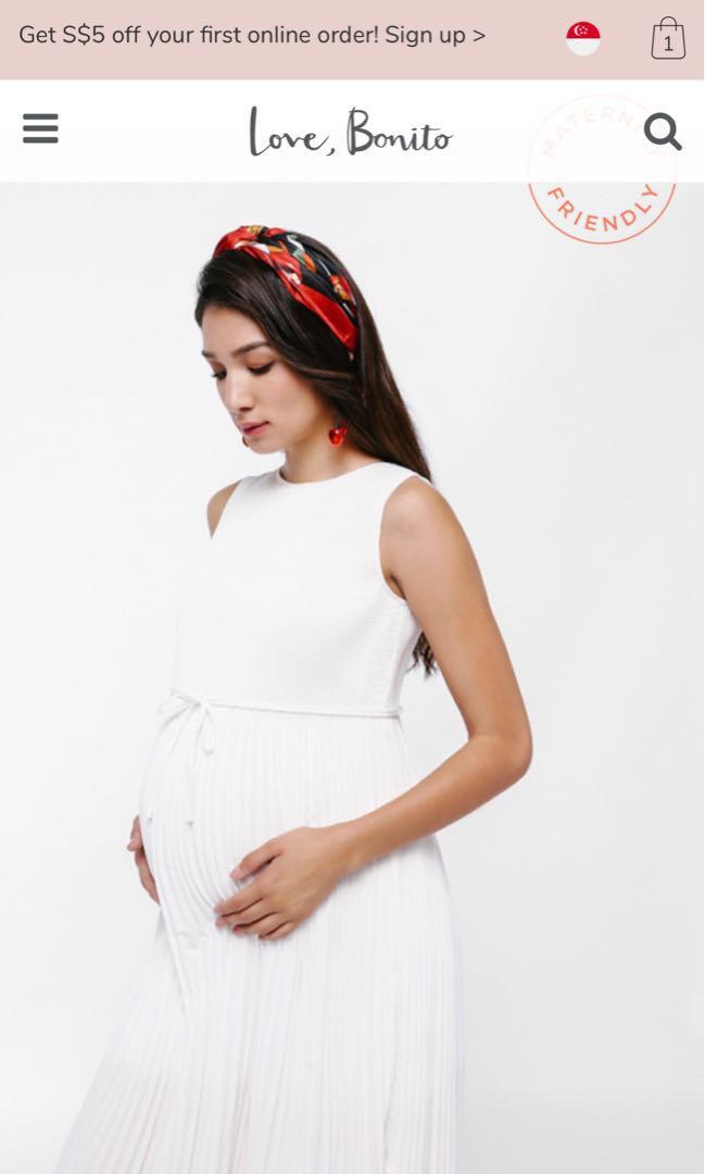Love Bonito Maternity Illia Pleated Swing Dress Women s Fashion