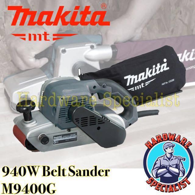 Makita Mt Series 940w Belt Sander M9400g Furniture On Carousell