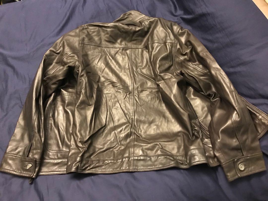 Massimo Dutti Men s reversible zip leather jacket