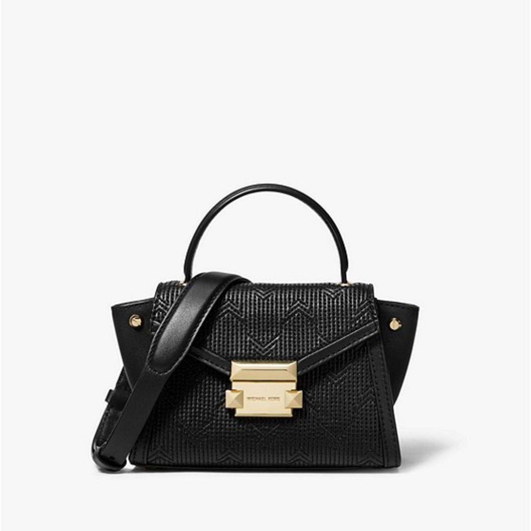 whitney mini deco quilted leather satchel