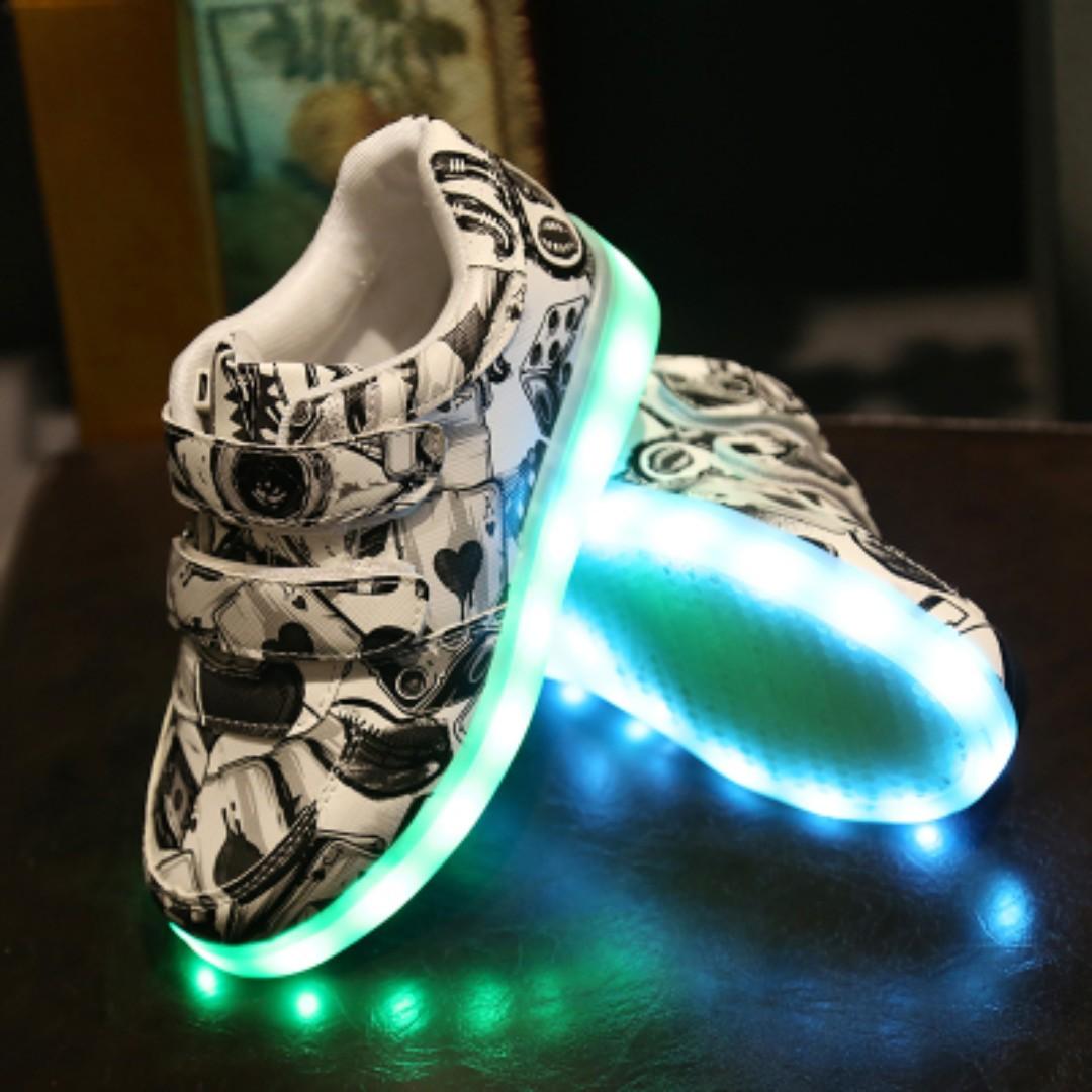 NEW PO PROMOTION FOR MONTH RECHARGERABLE LED SHOES FOR 2 6 YEAR OLD KIDS