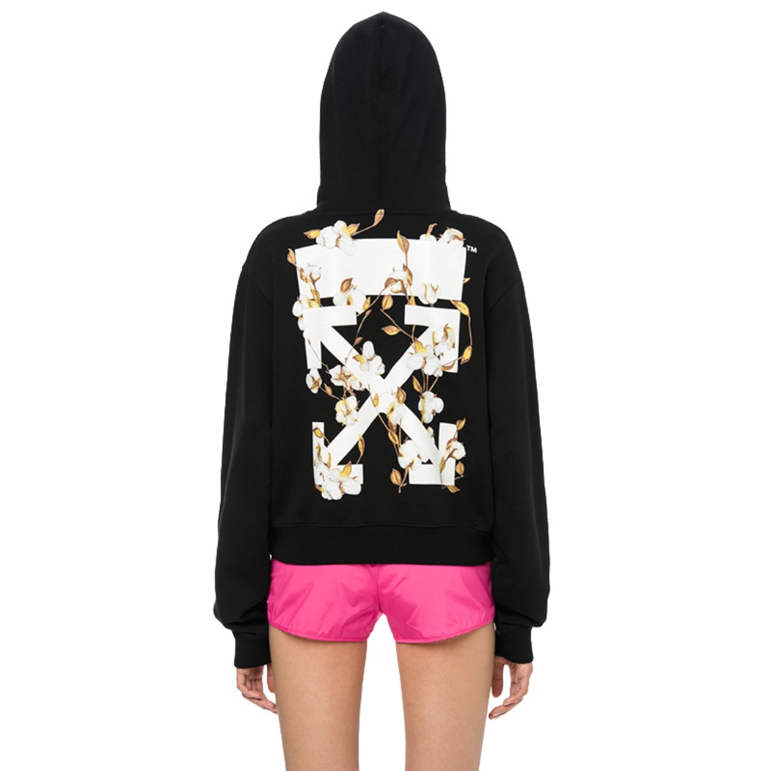 Off white floral hoodie clearance