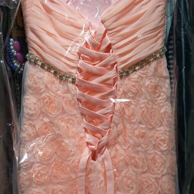 pink rose gown