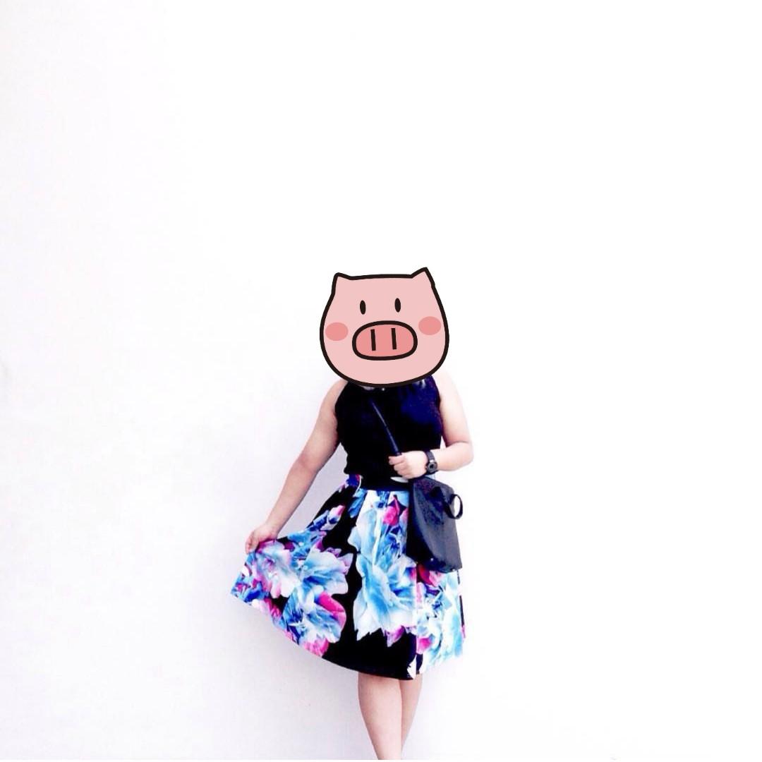 PLUS SIZE 3XL FLORAL MIDI SKIRT, Women 