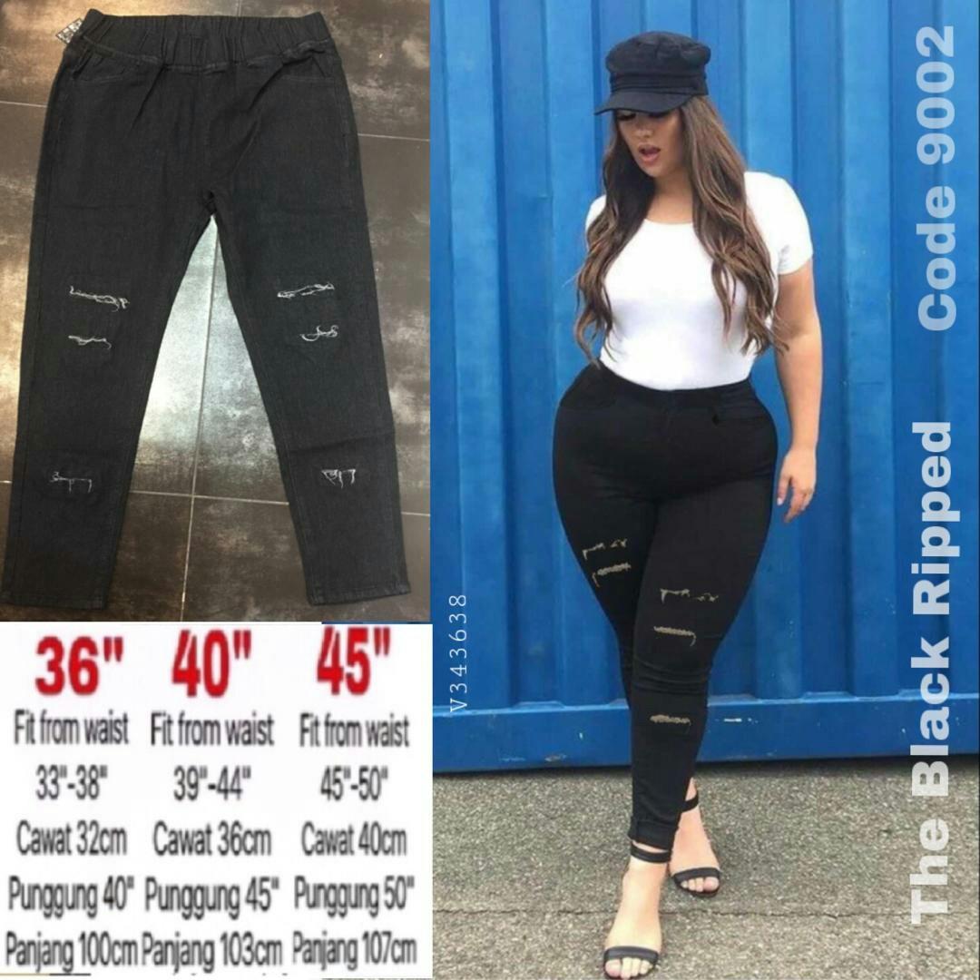 black ripped jeans size 40