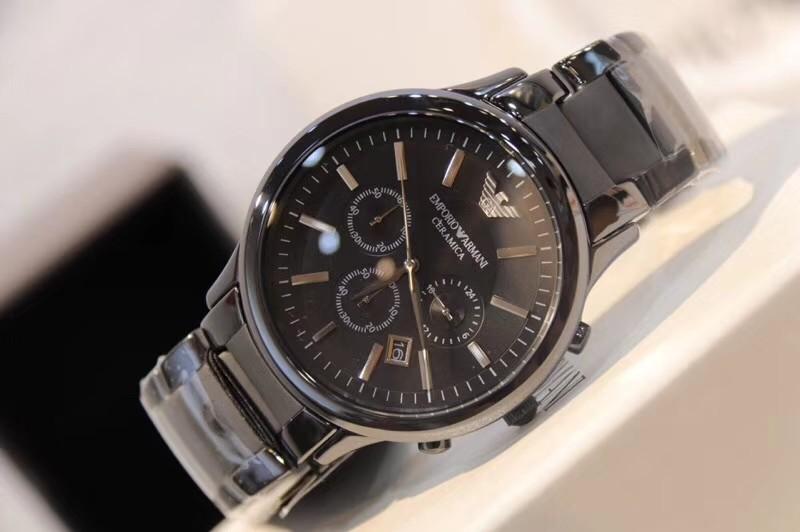armani watches ar1451 black ceramica chronograph mens watch