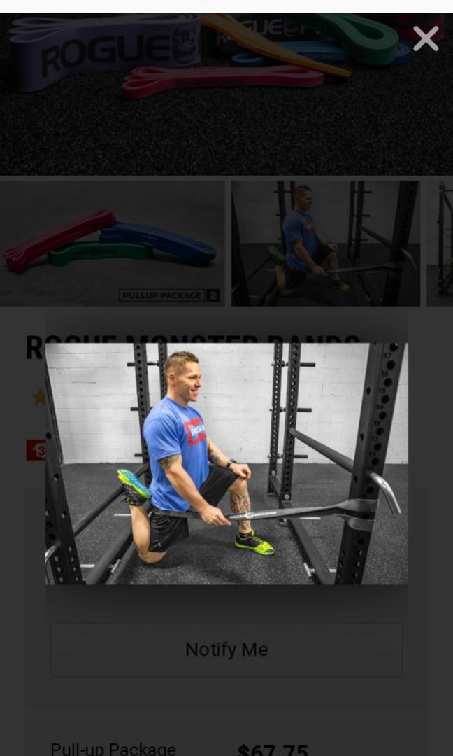 Rogue Fitness Exercise Band Sports Weights Gym Equipment On