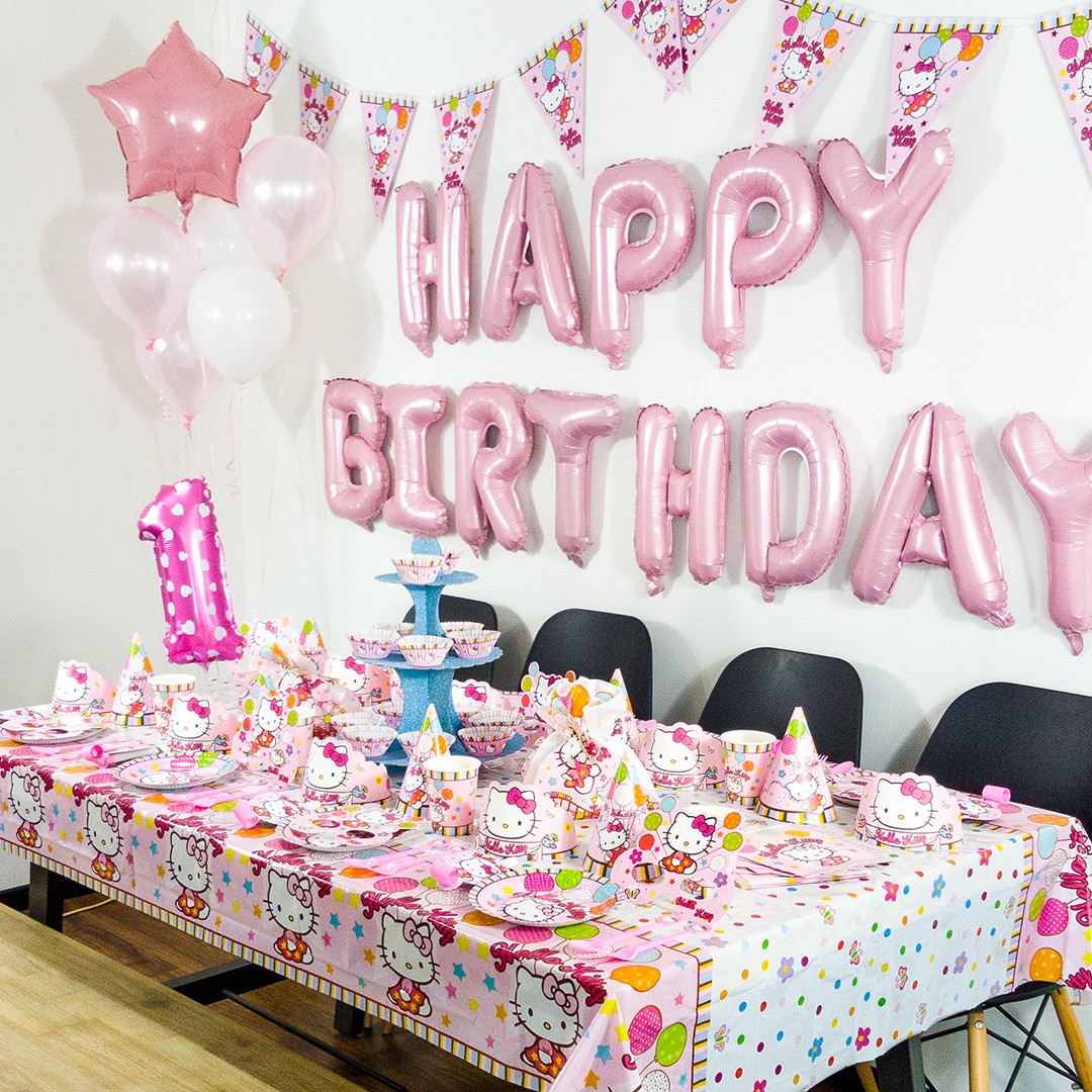 Sanrio Hello Kitty Birthday Party Celebration Set Worth 150 Free Candles Babies Kids Toys Walkers On Carousell