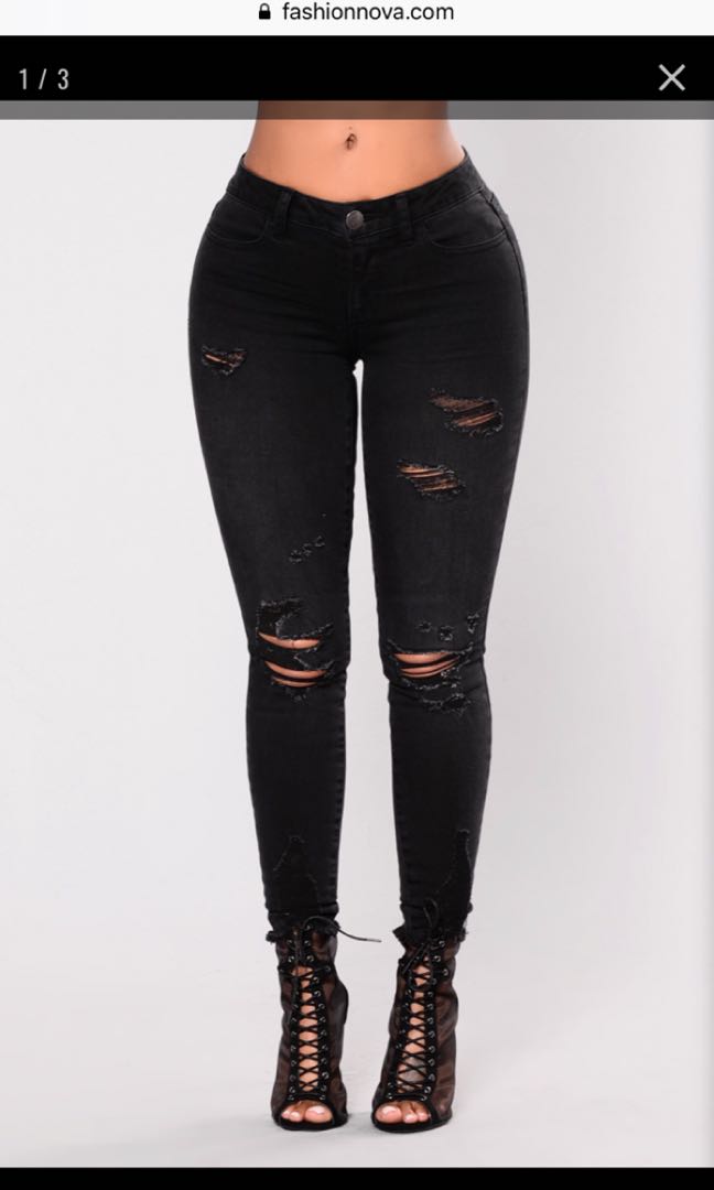 size us 7 brand new original condition distressed black jeans 1553092869 99dd399f