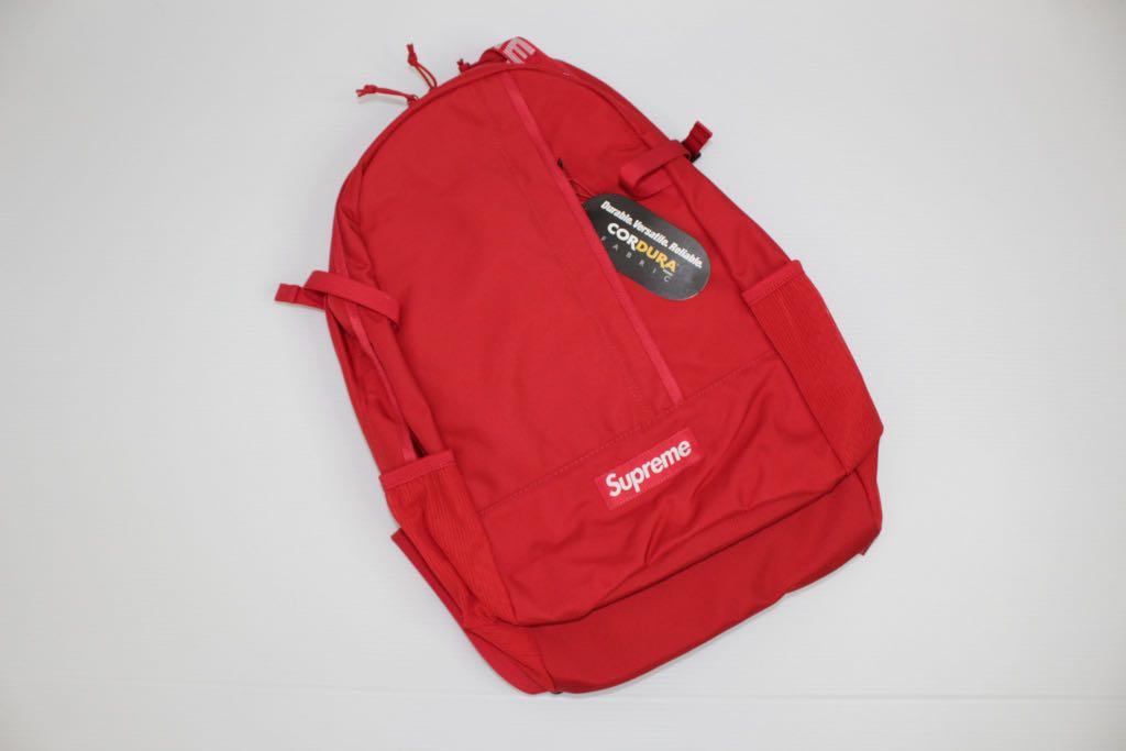 supreme ss18 backpack red