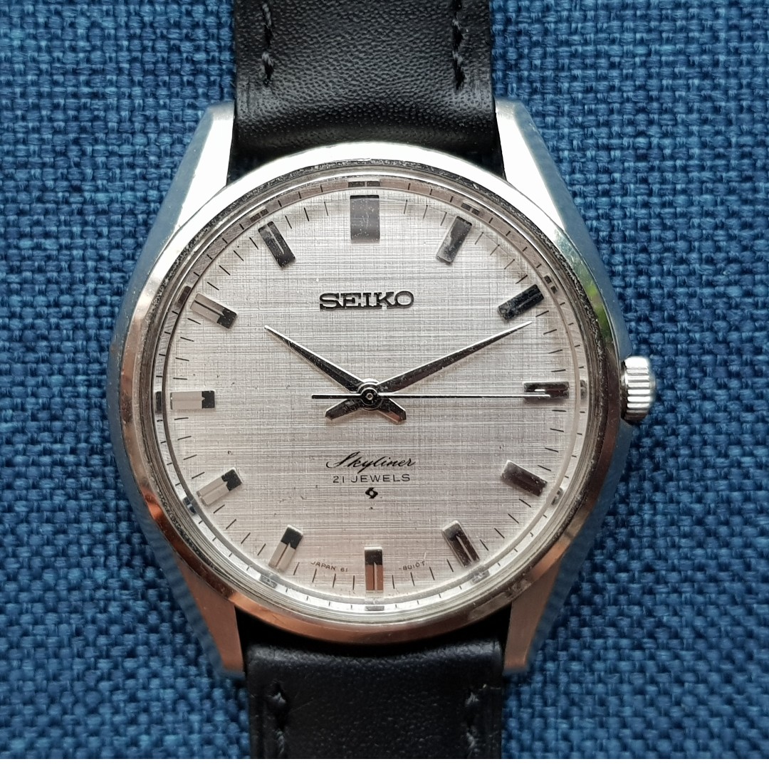 Vintage Seiko Skyliner Linen Dial, Luxury, Watches on Carousell