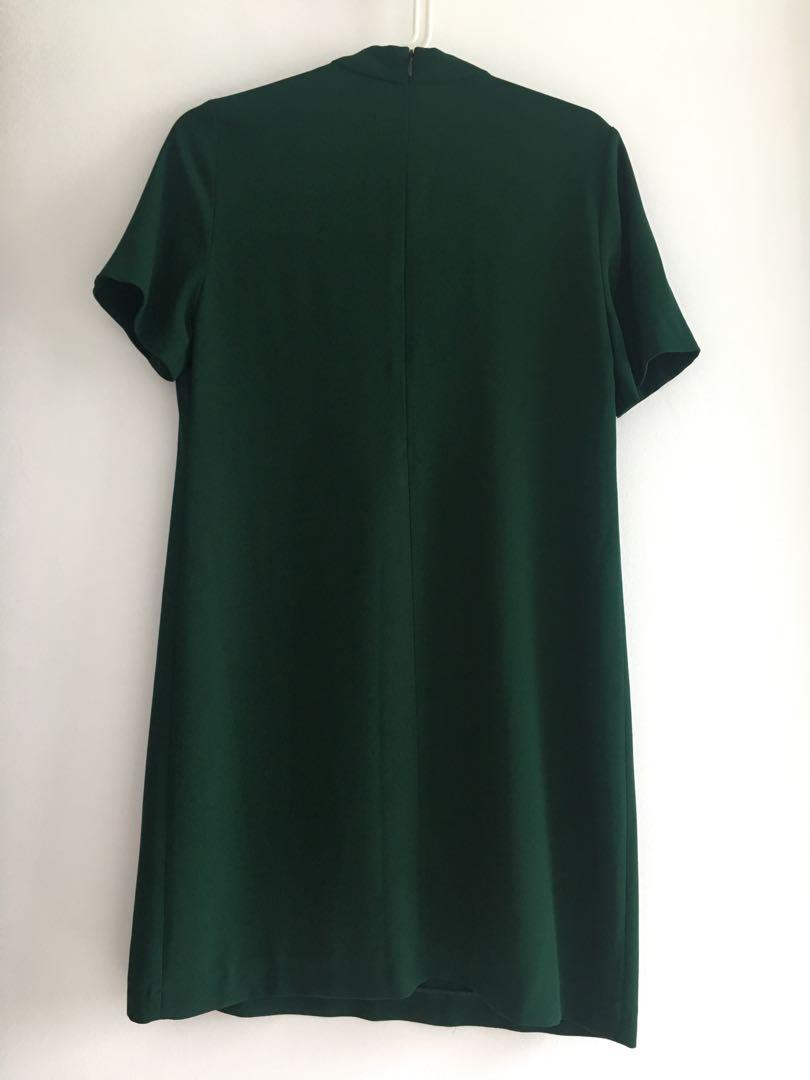 zara mock neck dress