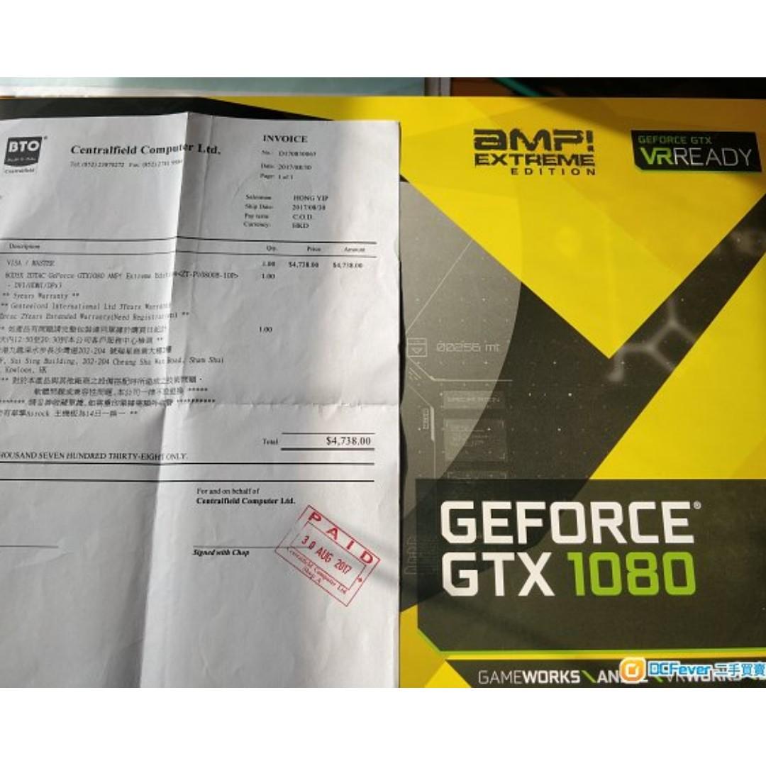 Zotac geforce gtx 1080 amp extreme 8gb gddr5x shop