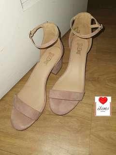 Light Pink Suede Sandals
