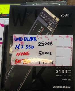 New WD Black SN750 NVMe M.2 SSD 250 GB